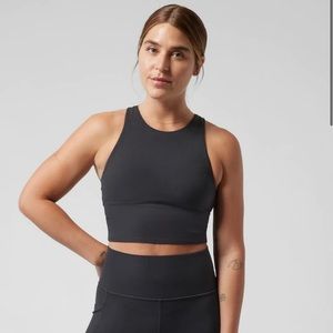 NEW ATHLETA Black Small  Bra Tank  A-C CONSCIOUS CROP TANK IN POWERVITA S Bra